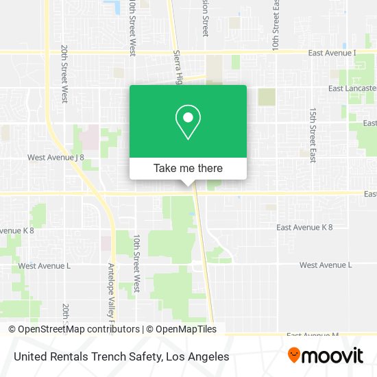 Mapa de United Rentals Trench Safety