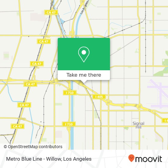 Mapa de Metro Blue Line - Willow