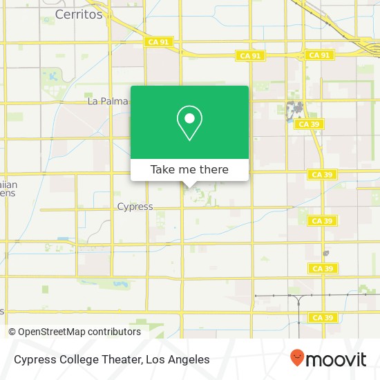 Cypress College Theater map