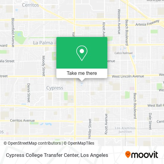Cypress College Transfer Center map
