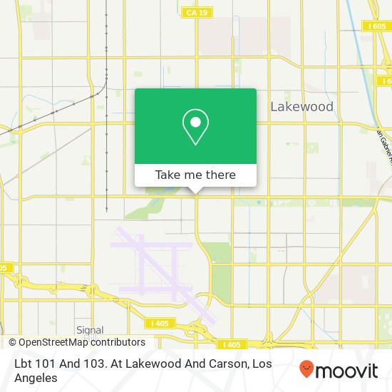 Mapa de Lbt 101 And 103. At Lakewood And Carson