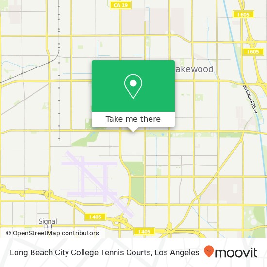 Long Beach City College Tennis Courts map