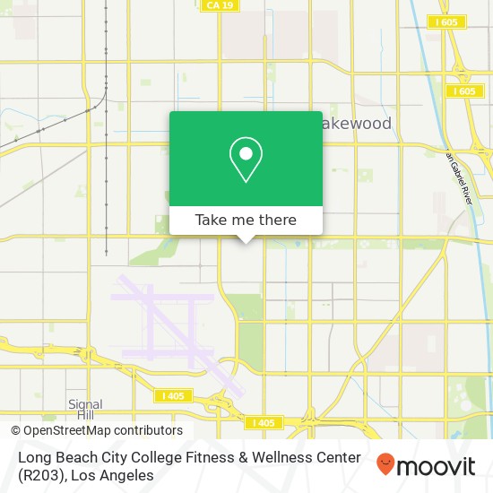 Mapa de Long Beach City College Fitness & Wellness Center (R203)