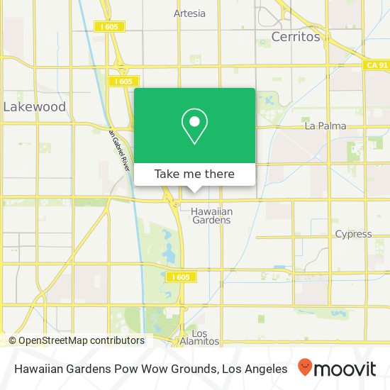 Mapa de Hawaiian Gardens Pow Wow Grounds