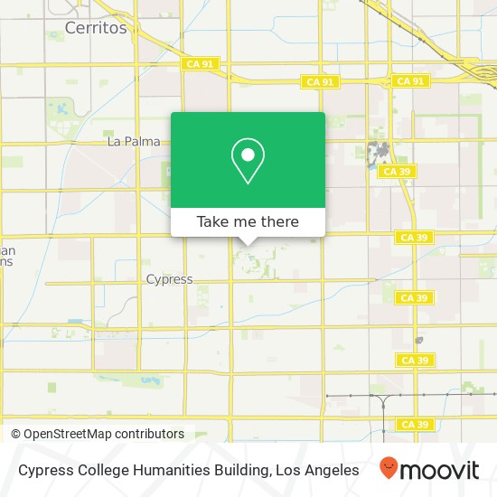 Cypress College Humanities Building map