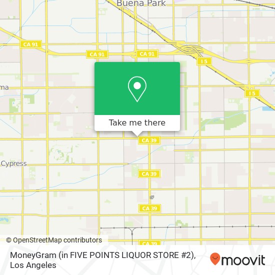 Mapa de MoneyGram (in FIVE POINTS LIQUOR STORE #2)