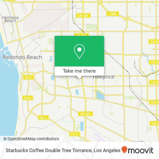 Starbucks Coffee Double Tree Torrance map