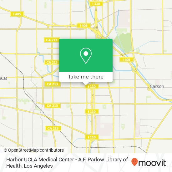 Harbor UCLA Medical Center - A.F. Parlow Library of Health map