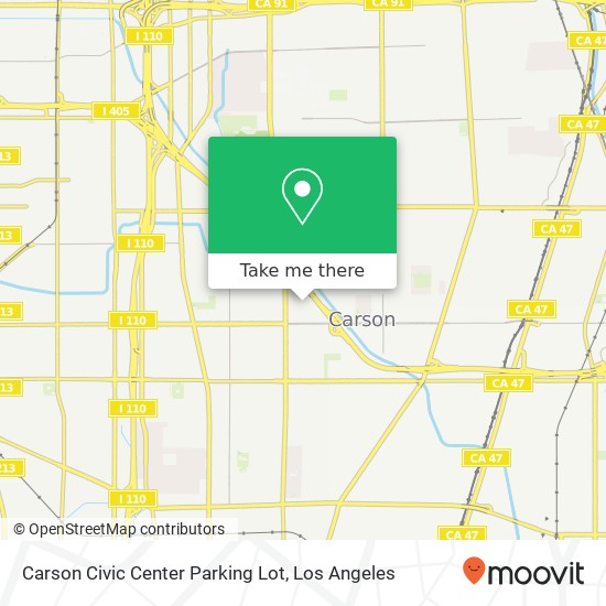 Carson Civic Center Parking Lot map