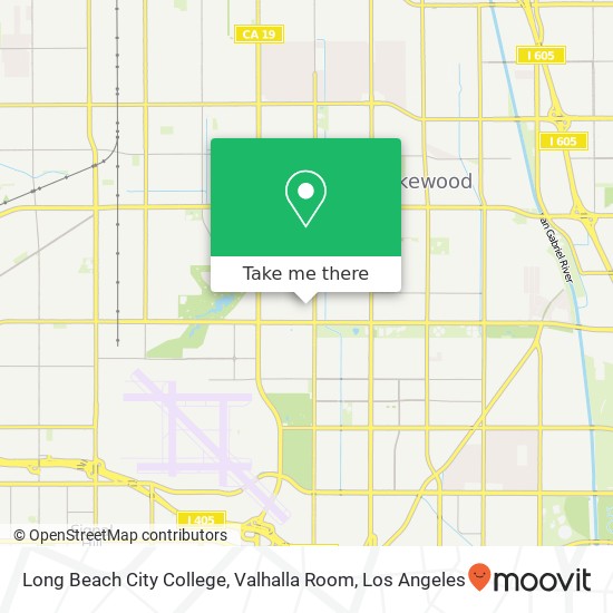 Mapa de Long Beach City College, Valhalla Room