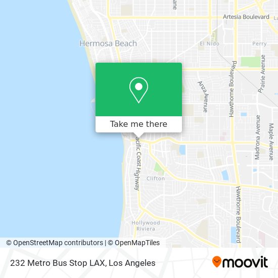 Mapa de 232 Metro Bus Stop LAX