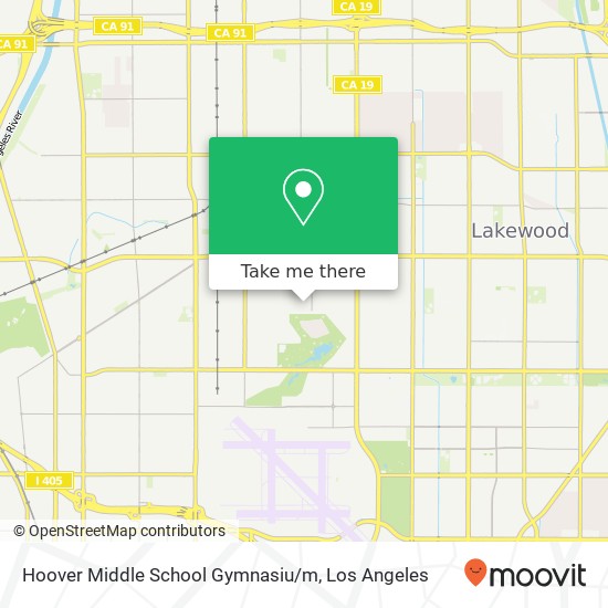 Hoover Middle School Gymnasiu / m map