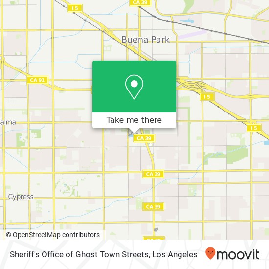 Mapa de Sheriff's Office of Ghost Town Streets