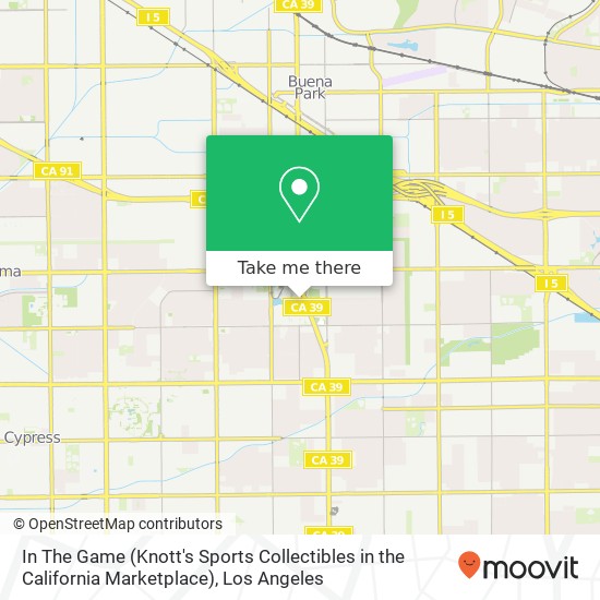 In The Game (Knott's Sports Collectibles in the California Marketplace) map