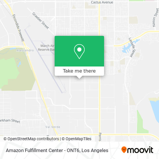 Amazon Fulfillment Center - ONT6 map