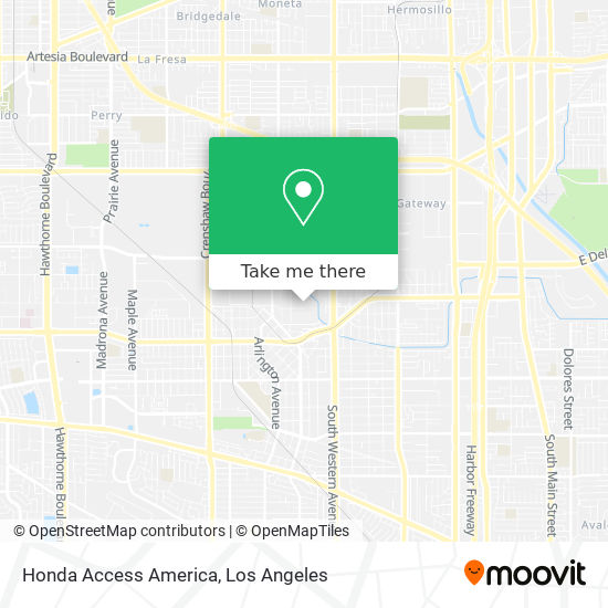 Honda Access America map