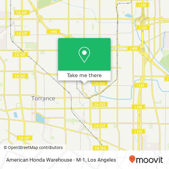 Mapa de American Honda Warehouse - M-1