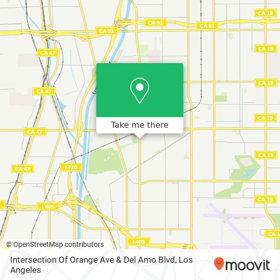 Intersection Of Orange Ave & Del Amo Blvd map