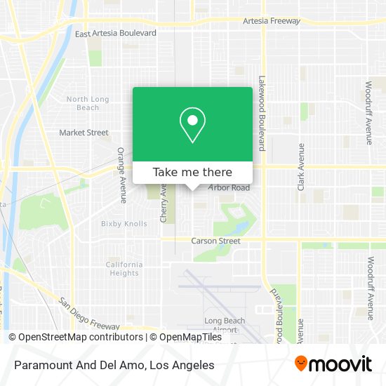 Paramount And Del Amo map