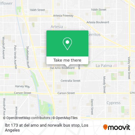 lbt 173 at del amo and norwalk bus stop map