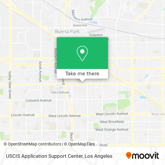 USCIS Application Support Center map