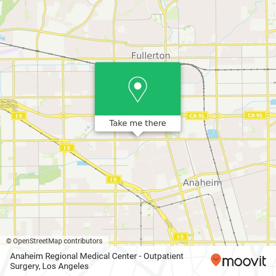 Anaheim Regional Medical Center - Outpatient Surgery map