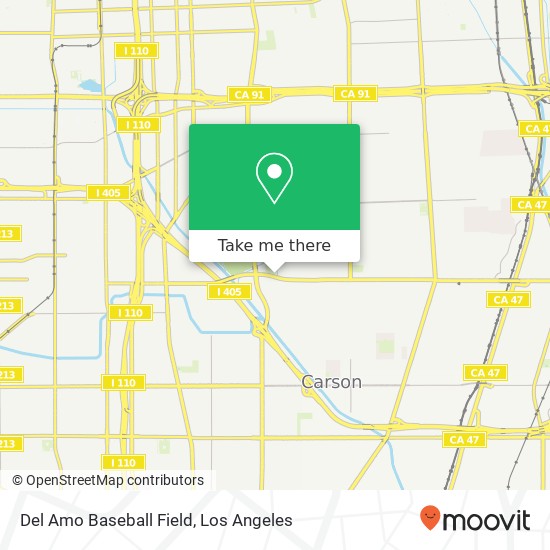 Del Amo Baseball Field map