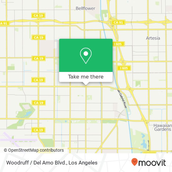 Woodruff / Del Amo Blvd. map