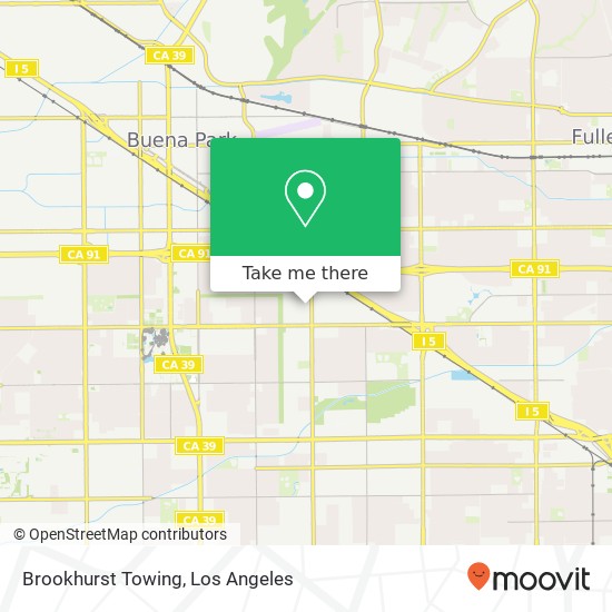 Brookhurst Towing map