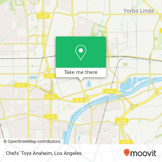Chefs' Toys Anaheim map
