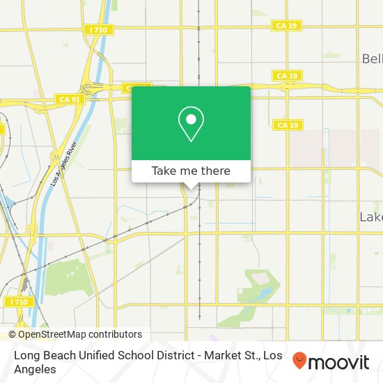Mapa de Long Beach Unified School District - Market St.