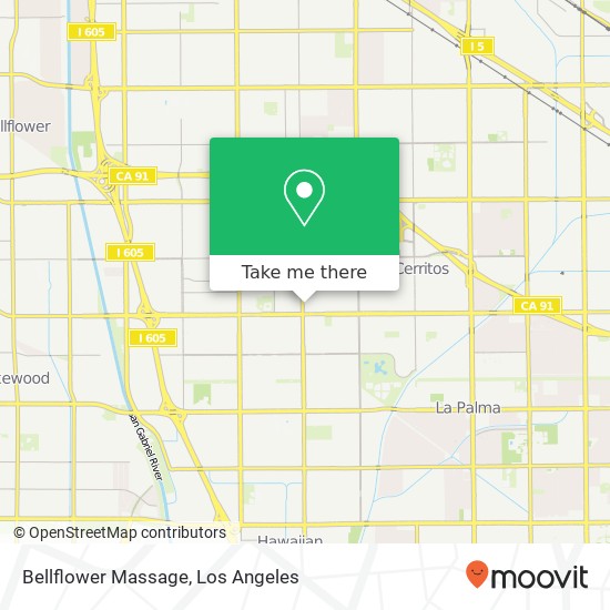 Bellflower Massage map
