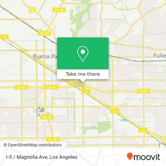 I-5 / Magnolia Ave map
