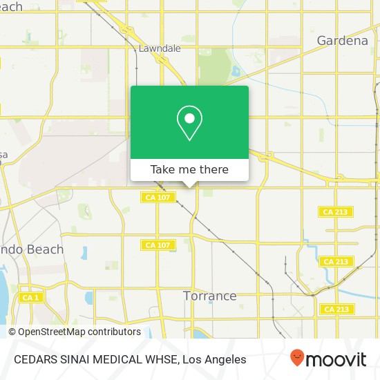 CEDARS SINAI MEDICAL WHSE map