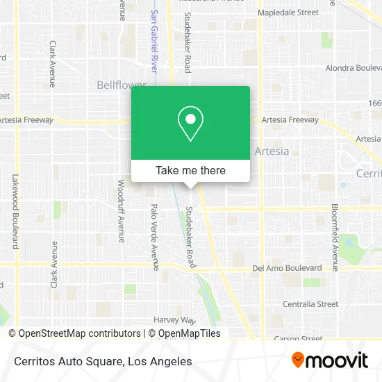 Cerritos Auto Square map