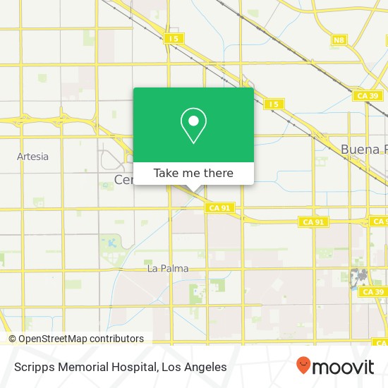 Mapa de Scripps Memorial Hospital