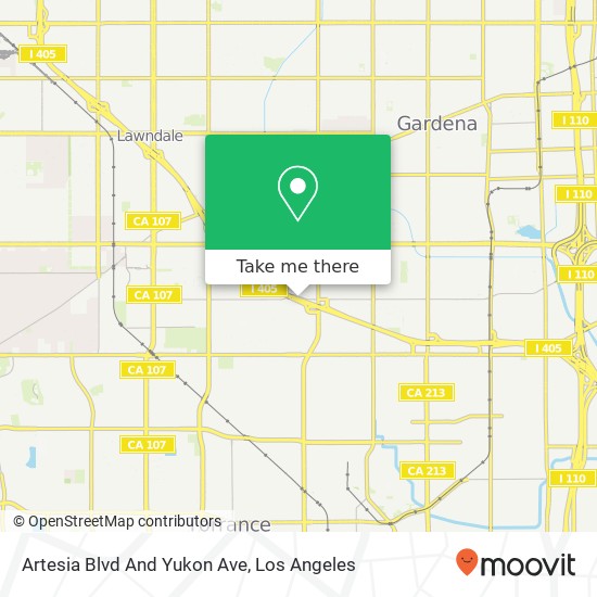 Artesia Blvd And Yukon Ave map