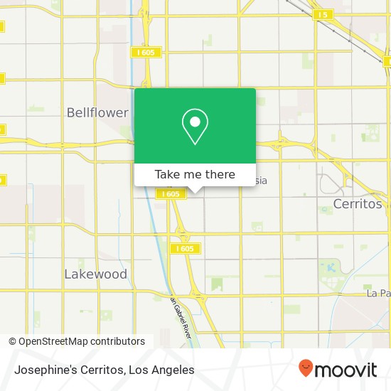 Josephine's Cerritos map