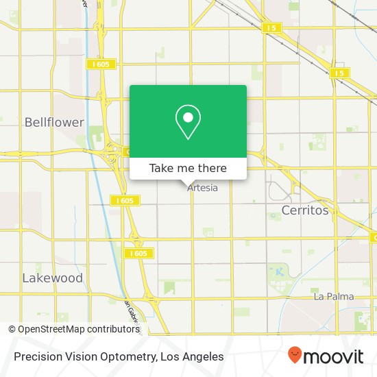 Precision Vision Optometry map