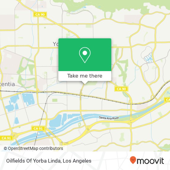 Oilfields Of Yorba Linda map