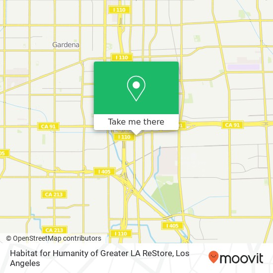 Habitat for Humanity of Greater LA ReStore map