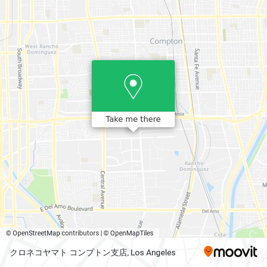 Mapa de クロネコヤマト コンプトン支店