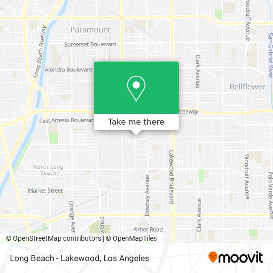 Long Beach - Lakewood map