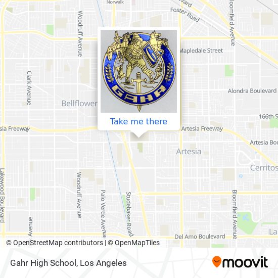 Mapa de Gahr High School