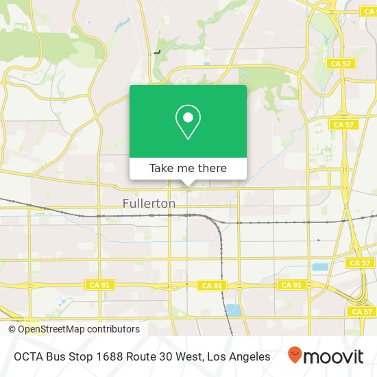 OCTA Bus Stop 1688 Route 30 West map