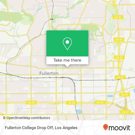 Mapa de Fullerton College Drop Off