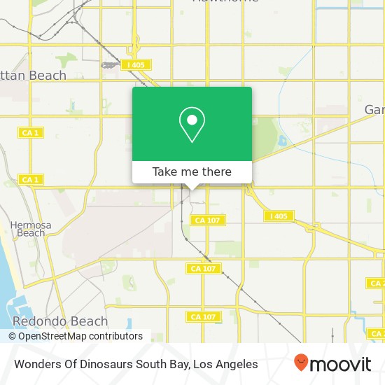 Wonders Of Dinosaurs  South Bay map