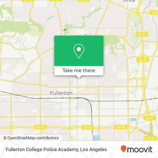 Fullerton College Police Academy map