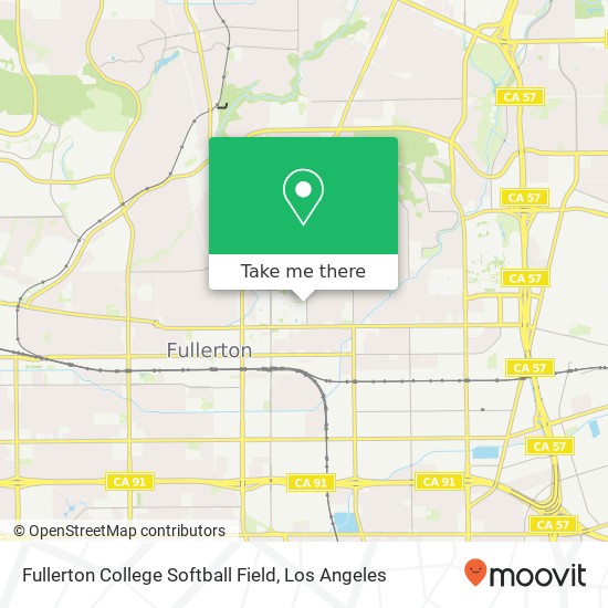 Fullerton College Softball Field map