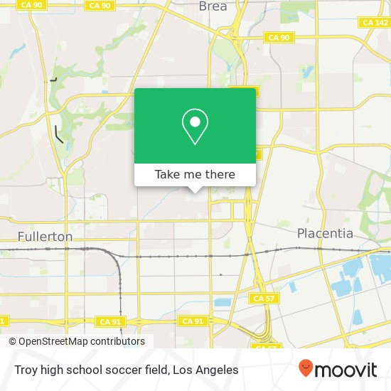 Troy high school soccer field map